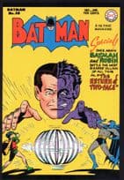 Batman & Robin The Return Of Two Face 1940s DC Comic Book Postcard