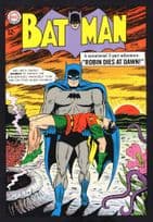 Batman The Death of Robin 1960s DC Comic Book Art Postcard