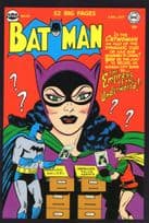 Batman vs Catwoman 1950s DC Comic Book Cover Art Postcard