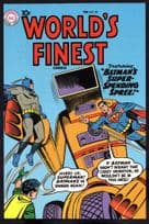 Batman Vs Superman Worlds Finest DC Comic Book Art Postcard