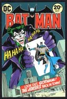 Batman Vs The Joker Comic Book Artist 1970s DC Comics Postcard