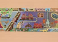 Battle Of Maldon Train Railway Gate Crossing Town Hall Embroidery Postcard