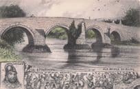 Battle Of Stirling Bridge 1297 Wallace Scottish Phillimore Old Postcard