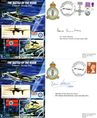 Battle Of The Rurh David Parry Evans Denis Spotswood 2x Hand Signed FDC s