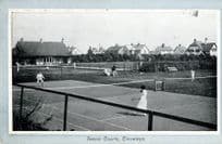 Battle of the Sexes Cleveleys Tennis Courts Lancashire Old 1910 Postcard