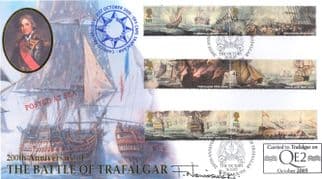 Battle Of Trafalgar Carried On Board QE2 Frank Nowosielski Hand Signed FDC