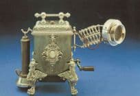 Bayerischer Luxus Fernsprechtischapparat 1893 German Phone Postcard