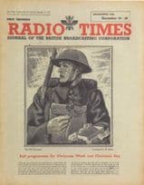 BBC Radio Times in 1943 WW2 Wartime Britain Magazine Postcard