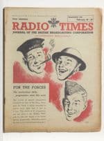 BBC Radio Times WW2 1940 For The Military Forces Magazine Postcard