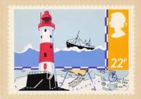 Beach Head Sea Lighthouse Boat Royal Mail Stamp Ltd Edn Postcard