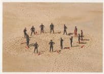 Beach Safety Lifeguards Explorers Rubber Uniform Team Talk Rare Postcard