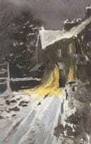 Beatrix Potter Book Author 1912 Christmas Card Painting Postcard