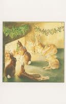 Beatrix Potter Book Rabbit Painting Around The Hearth Postcard