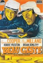 Beau Geste Gary Cooper Rare Spanish Cinema Poster Postcard