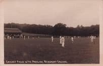 Beaumont College Cricket Field & Pavillion Berkshire RPC Postcard