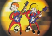 Beavis & Butthead Heavy Metal Guitar Music Art Postcard