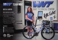 Becca Carter Womens UCI Team WNT Cycling Hand Signed Card Photo