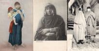Beduinenweib 3x Arab Woman Glamour Antique Postcard