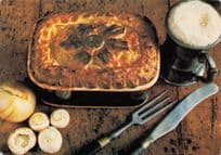 Beefsteak & Kidney Pie Vintage Dinner Huntingdon Rare Cookery Postcard