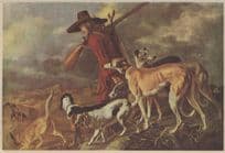 Beeldemaker The Hunter Chasseur Old Fox Hunting Painting Postcard