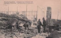 Belgium Fireman Putting Out Fire Brussels 1910 Old Exposition Postcard