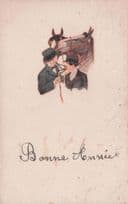 Belgium Posh Stable Horse Owners Trainers Greetings Old Postcard