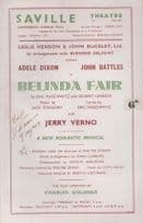 Belinda Fair Adele Dixon Musical WW2 Saville London Theatre Programme