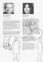 Belinda Lang Malcolm Sinclair Huw Higginson 4x Hand Signed Theatre Page