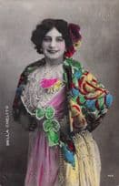Bella Charlito Italian Glamour Real Sparkle Old RPC Postcard