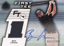 Ben Crane First Tee SP 2003 Golf Hand Signed Worn PGA Shirt Card