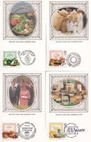 Benham British Food & Farming Dairy 4x Postcard First Day Cover s