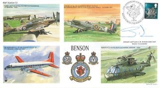 Benson Oxford RAF Station CW Dixon Hand Signed Map LTD TO 80 FDC