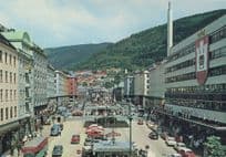 Bergen Norway Crazy Traffic Removal Van South State Postcard