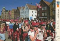 Bergen Norway Street Party Procession Postcard
