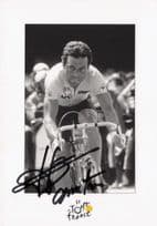 Bernard Hinault French Cyclist Hand Signed Cycling Card Photo