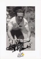 Bernard Hinault French Cyclist Hand Signed Cycling Race Card Photo
