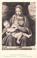Bernardino Luigi The Virgin & The Child London Art Gallery Old Painting Postcard