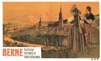 Berne Switzerland Fashion 1912 Plakat Satdt Bern Poster Postcard