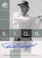 Bernhard Langer Sign Of The Times Hand Signed 2002 SP Golf Autograph Card