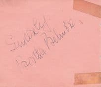 Bertha Belmore Film Actress Double Hand Signed Autograph Page