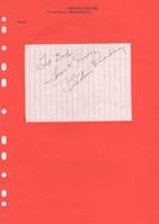 Bertice Reading Jazz Singer Vintage Hand Signed Autograph Page