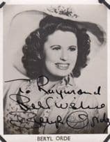Beryl Order Hand Signed Antique Photo