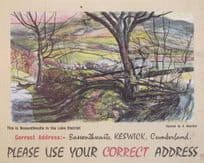 Bessenthwaite Keswick Use Your Correct Address Royal Mail Poster Art Postcard