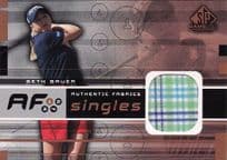 Beth Bauer Authentic Fabrics Singles Golf 2003 Upper Deck Worn Shirt Card