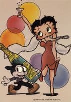 Betty Boo Toast Of The Town Champagne Mickey Mouse Postcard