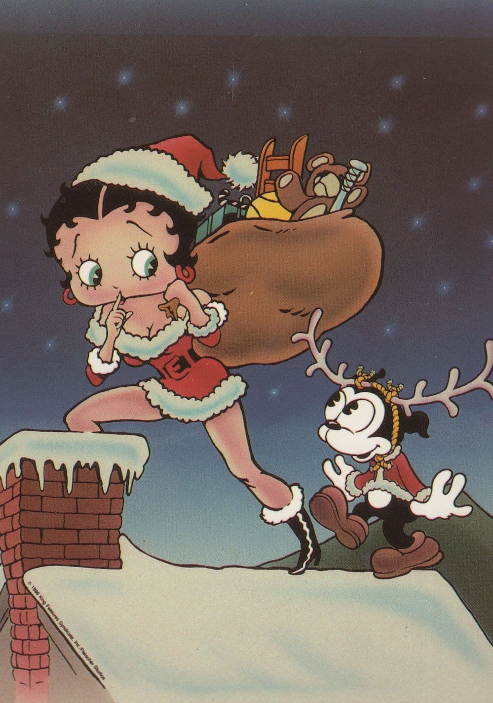 Mickey Boop Betty Boop Christmas Cards