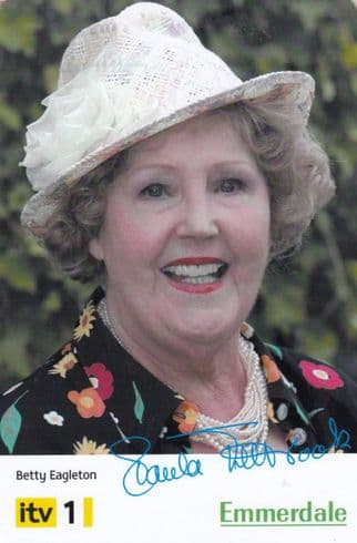 Betty Eagleton Emmerdale Farm Hand Signed Cast Card Photo