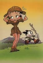 Betty Safari Boop With Mickey Mouse Rare Postcard