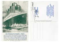 Betty Walker Daughter Kate Phillips Titanic Survivor Hand Signed Postcard