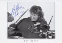 Bev Bevan Drummer Black Sabbath ELO The Move Official Hand Signed Photo